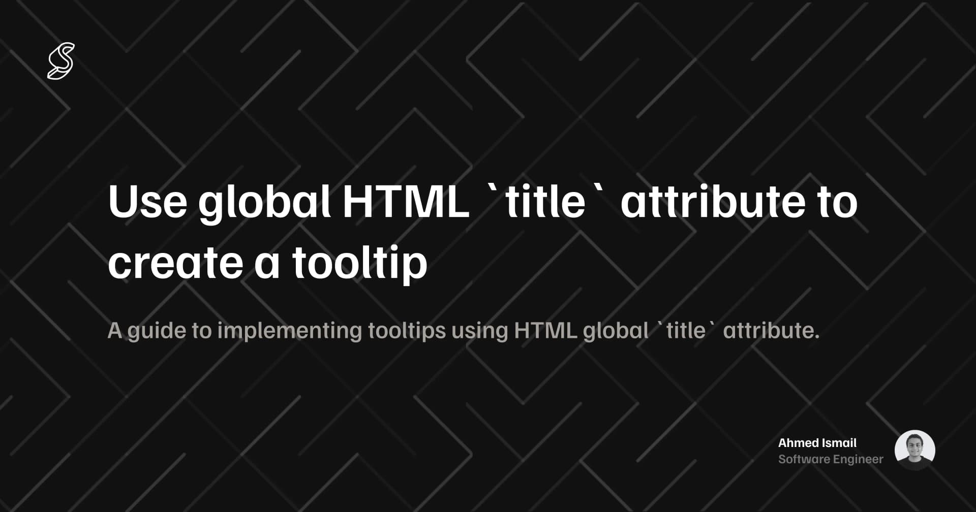 Use global HTML `title` attribute to create a tooltip's cover image